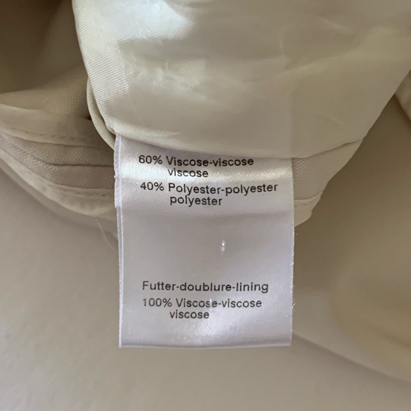 Akris Punto Full Zip Sleeveless Coat /Duster/Utility Jacket Women’s Size 6 Cream - Picture 6 of 10